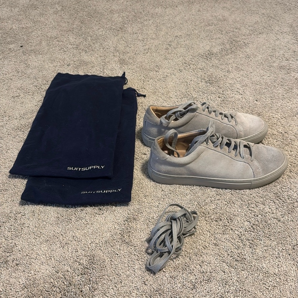 Suit supply men’s suede shoes beige